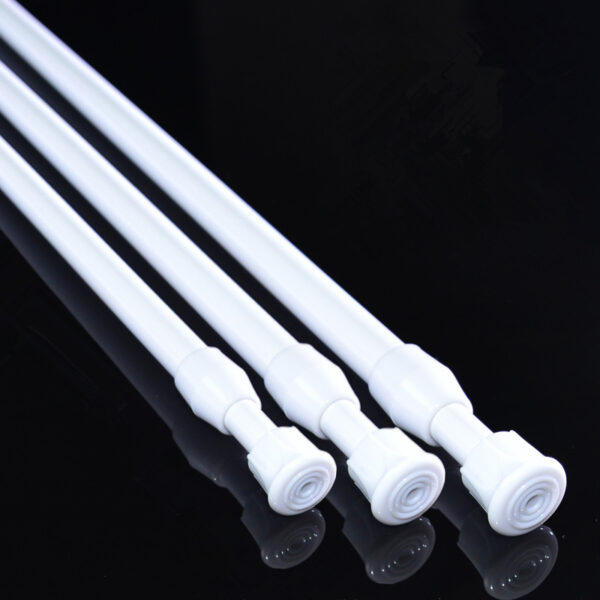 Bathroom New Adjustable Curtain Rod Metal Spring Loaded Bathroom Bar Shower Extendable Telescopic Poles Rail Hanger 5