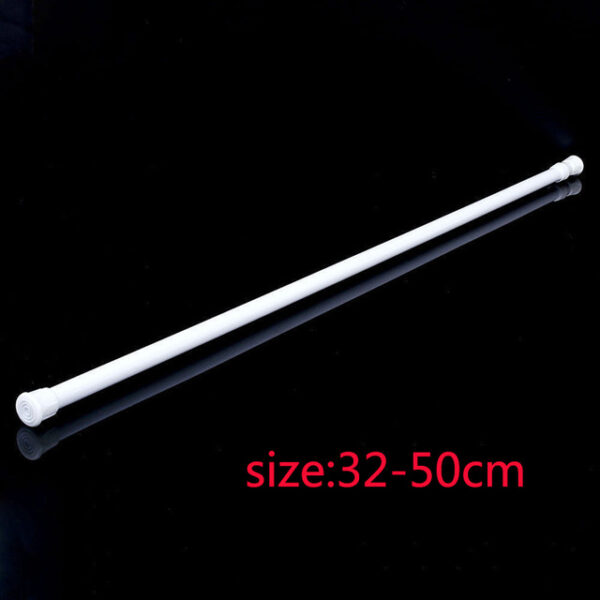 Bathroom New Adjustable Curtain Rod Metal Spring Loaded Bathroom Bar Shower Extendable Telescopic Poles Rail