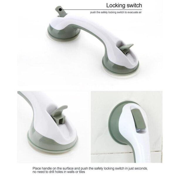 Bathroom Suction Cup Handle Grab Bar for elderly Safety Bath Shower Tub Bathroom Shower Grab Handle 2 1