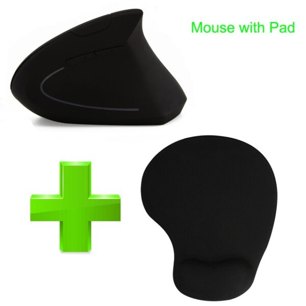 CHYI Wireless Mouse Ergonomic Optical 2 4G 800 1200 1600DPI Mabulukon nga Kahayag sa Pulso Pag-ayo Vertical Mice 1.jpg 640x640 1