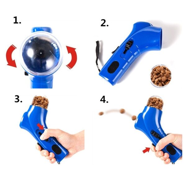 Creative Dog Puppy Food Treat Launcher Pet Snack Mini Food Feeder Catapult Pet Dog Interactive Toys 2