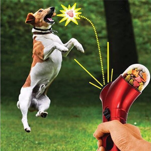 Creative Dog Puppy Food Treat Launcher Pet Snack Mini Food Feeder Catapult Pet Dog Interactive Toys 5