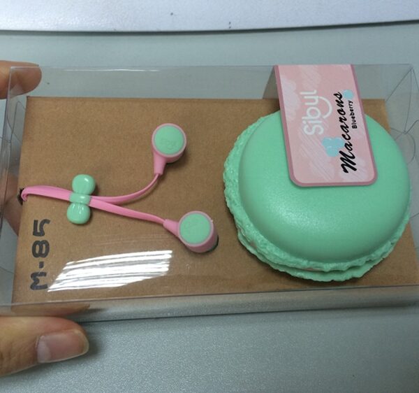 Cute Macaroon Earphones 3 5mm In Ear Earphone With Macaroon Case For Xiaomi Samsung Sony iphone 5