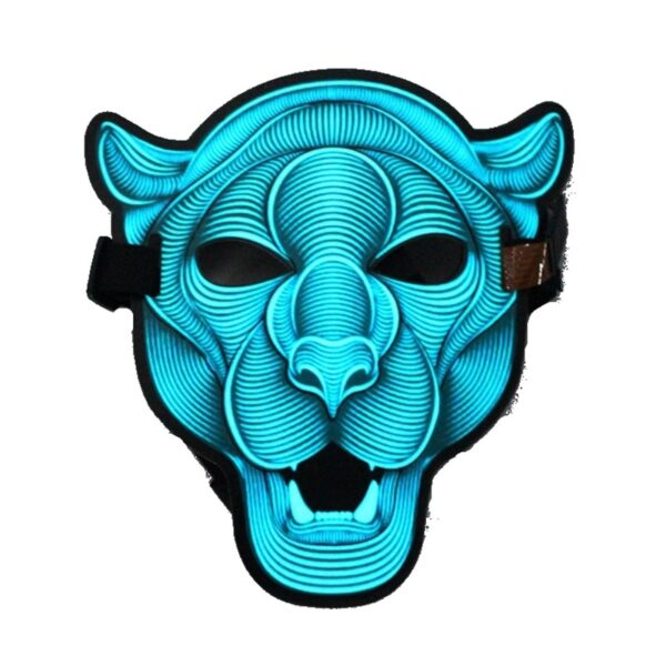 Ang Halloween LED Light Mask Bag-ong disenyo nga Sound Activated Mask Nagsidlak nga Flash 3D Animal Mask Voice 2