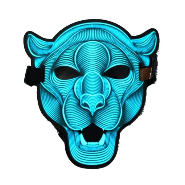Halloween LED Light Mask New design Sound Activated Mask Luminous Glowing Flash 3D Animal Mask Voice 2