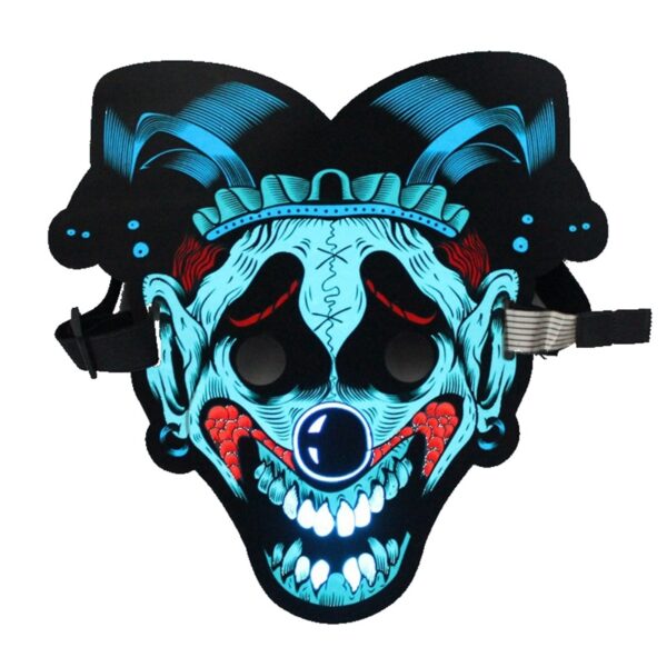 Halloween LED Light Mask New design Sound Activated Mask Luminous Glowing Flash 3D Animal Mask Voice 4