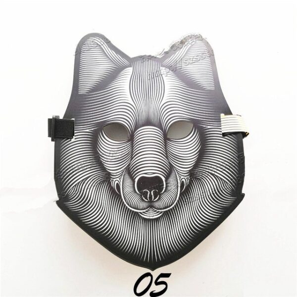 Halloween LED Light Mask New design Sound Activated Mask Luminous Glowing Flash 3D Animal Mask Voice 4.jpg 640x640 4
