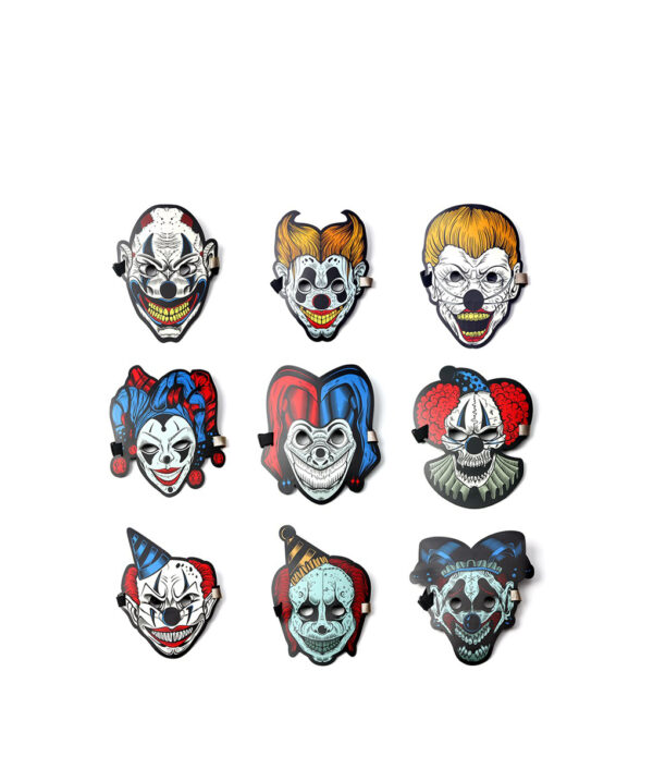 Halloween LED Light Mask New design Sound Activated Mask Luminous Glowing Flash 3D Animal Mask Voice 6