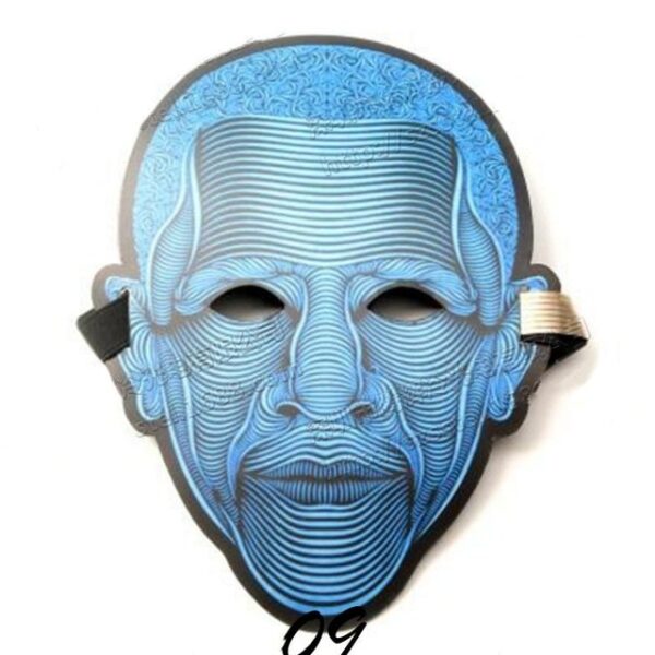 Halloween LED Light Mask Bag-ong disenyo Sound Activated Mask Masidlak nga Flash 3D Animal Mask Voice 8.jpg 640x640 8