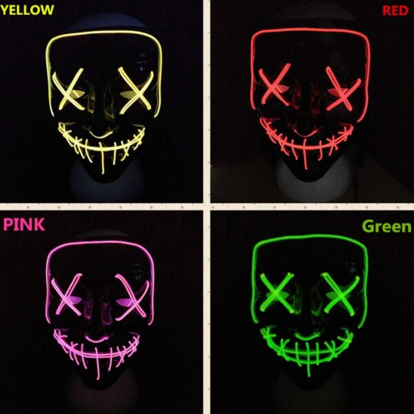 Halloween Mask LED lampice za osvjetljavanje Party Maske The Purge Izborna godina Great Funny Masks Festival Cosplay 1