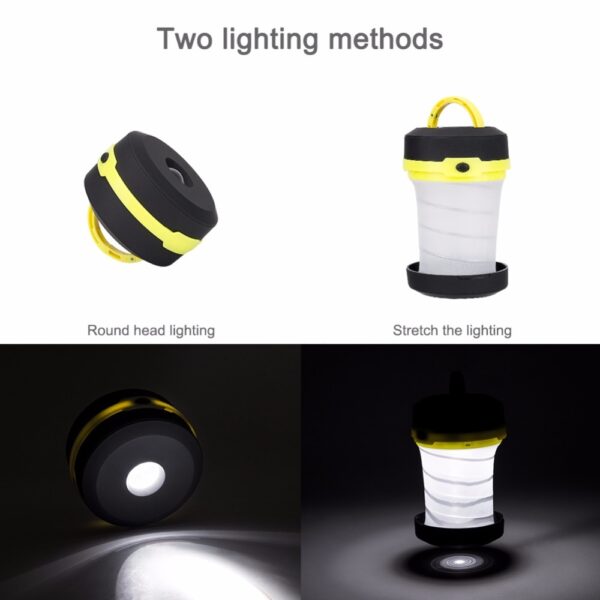 Multifunction Retractable Camping Lights LED Flashlight Outdoor Portable Lantern Mini Tent Light Emergency Lamp Pocket Torch 11