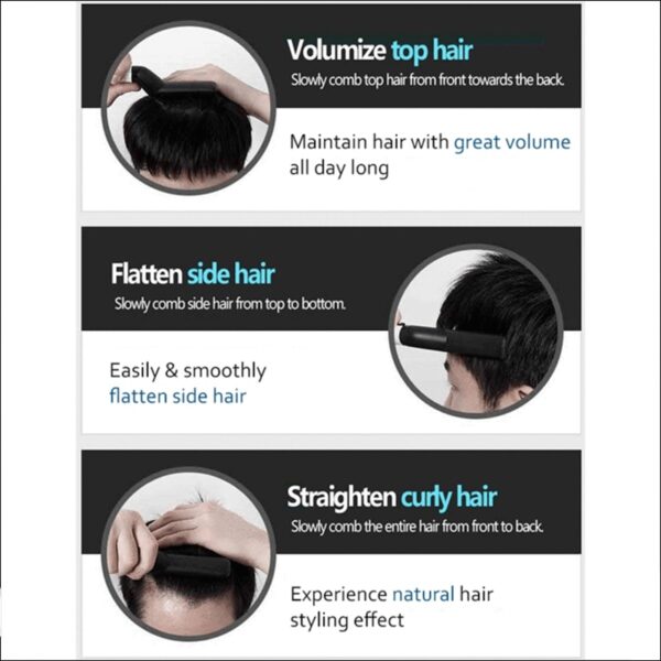 Multifunctional Hair Comb Curling Iron Hair Volumize Flatten Side and Straighten Hair Curler Show Cap Quick 2