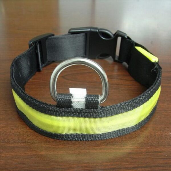 Nylon LED Pet Dog Collar Night Safety Anti lost Flashing Glow Collars Dog Supplies 7 colors 1