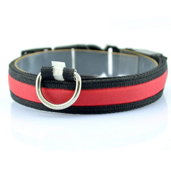 Nailan LED Pet Dog Collar Tsaron Dare Anti hasara mai walƙiya mai walƙiya Kare yana ba da kayan kwalliya 7 launuka 2