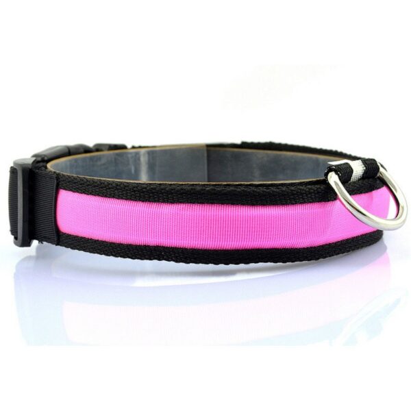 Nylon LED Pet Dog Collar Night Safety Anti lost Flashing Glow Collars Dog Supplies 7 colors 4