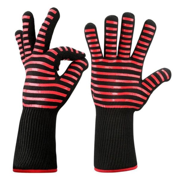SDFC 1 Pair Heat Resistant Thick Silicone Cooking Baking Barbecue Oven Gloves BBQ Grill Mittens Dish 1.jpg 640x640 1
