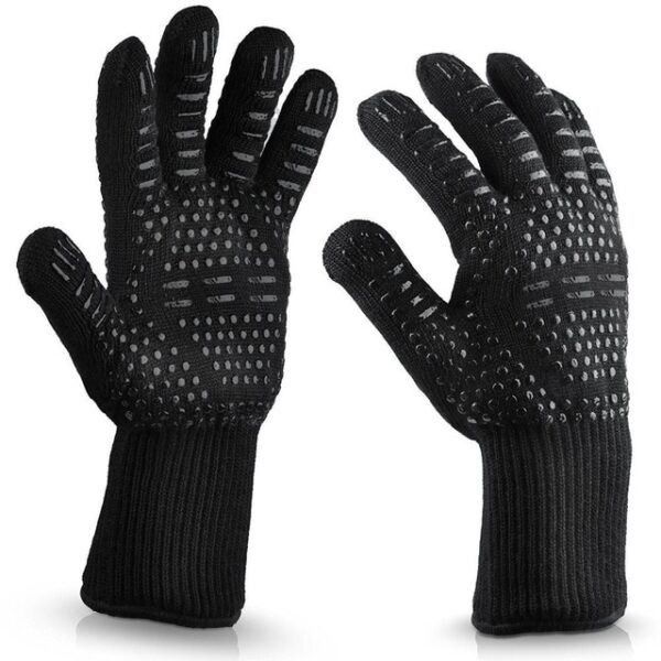 SDFC 1 Pair Heat Resistant Thick Silicone Cooking Baking Barbecue Oven Gloves BBQ Grill Mittens Dish 2.jpg 640x640 2