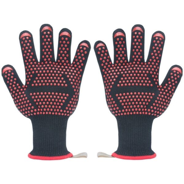 SDFC 1 Pair Heat Resistant Thick Silicone Cooking Baking Barbecue Oven Gloves BBQ Grill Mittens Dish 3.jpg 640x640 3