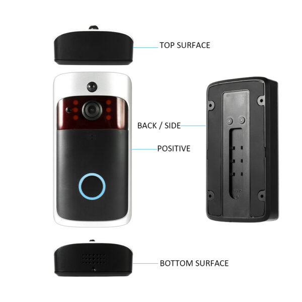 Smart WiFi Security DoorBell with Visual Recording Low Power Consumption Remote Home Monitoring Night Vision Video 3