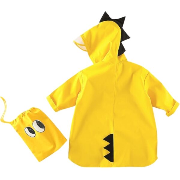 VILEAD Cute Small Dinosaur Polyester Baby Rain Coat Outdoor Waterproof Raincoat Children Windproof Poncho Boys Girls 2