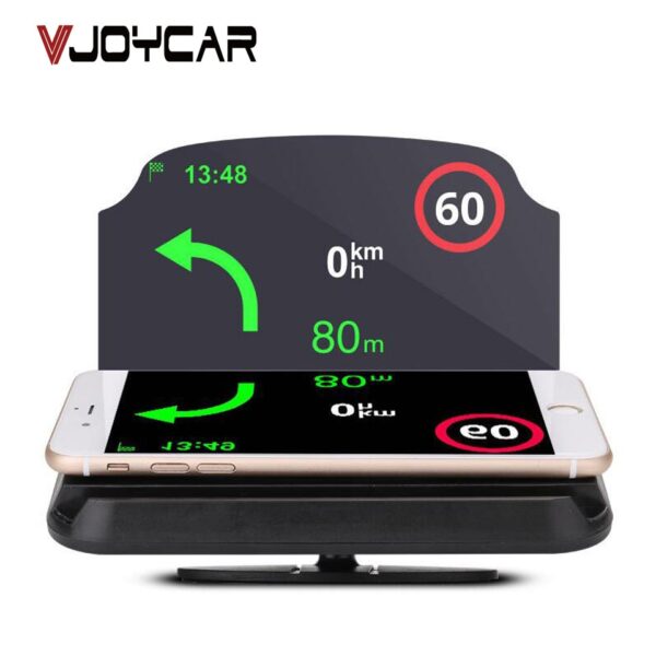 VJOYCAR C62 자동 Hud 유리 Projetor 홀더 헤드 업 디스플레이 자동차 속도계 프로젝터 홀더 무선 팔찌