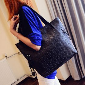 Leather Skull Tote Shoulder Bag - image 2