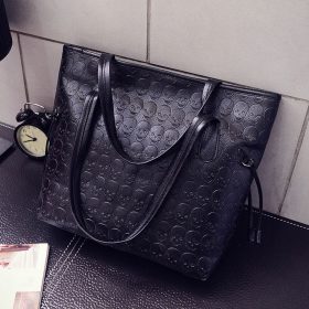 Leather Skull Tote Shoulder Bag - image 3