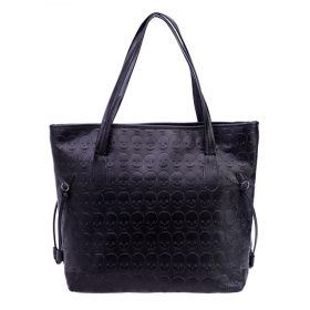 Leather Skull Tote Shoulder Bag - image 1