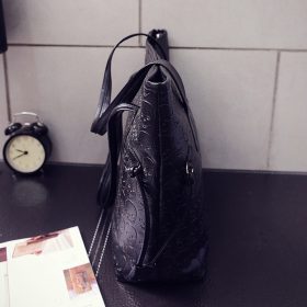 Leather Skull Tote Shoulder Bag - image 4