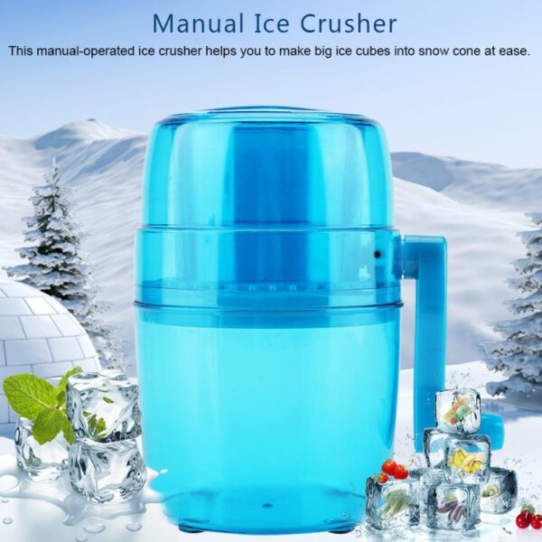 1 1L Original Manual Ice Crusher Shaver Household Snow Cone maker Mini Hand operated Ice Crusher 5