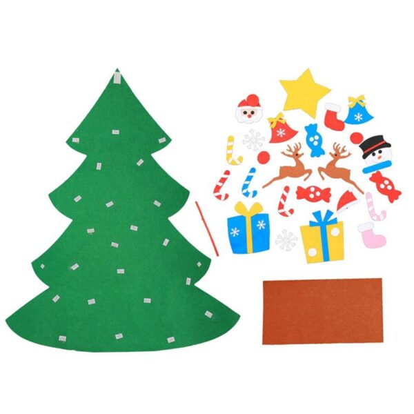 1 Set sa DIY Christmas Tree Creative Funny Felt Magic Puzzle Craft Toys Dekorasyon para sa Pasko 2