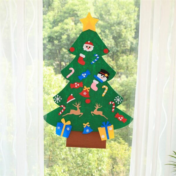 1 Set sa DIY Christmas Tree Creative Funny Felt Magic Puzzle Craft Toys Dekorasyon para sa Pasko 4