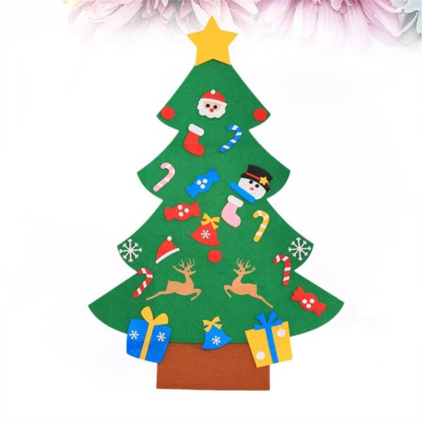 1 Set of DIY Christmas Tree Creative Funny Felt Magic Puzzle Craft Toys Decoration for Christmas 5