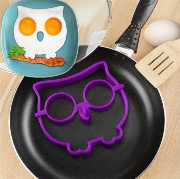 1 pc Owl Shape Egg Mold Silicne Cute Owl Fried Egg Mold Egg Ring Shaper