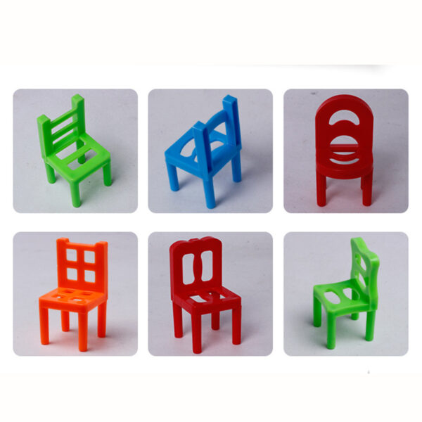 18 24 PCS Balance Chair Puzzle Board Game Family Party Best Gift for Children Funny Colorful 4