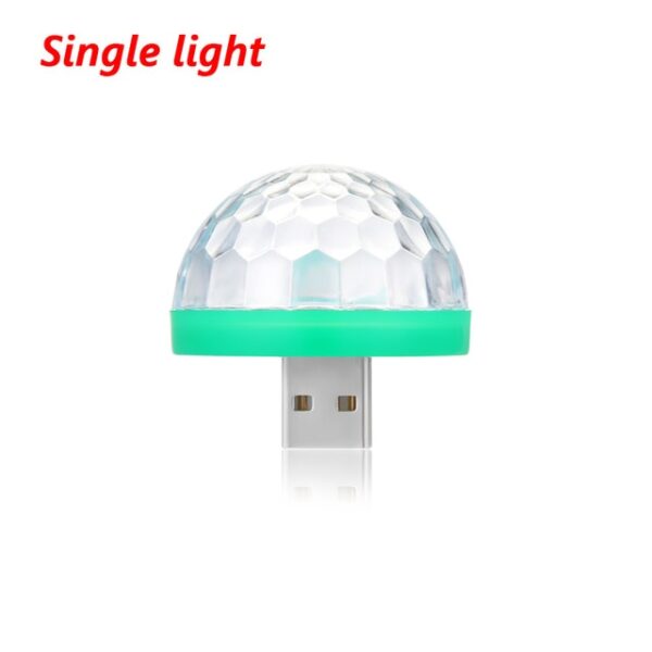 1PC Cool Mini Car USB Atmosphere Light DJ RGB Colorful Music Sound Lamp for USB