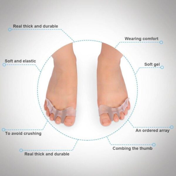 1Pair Silicone Gel Hallux Valgus Correction Toe Separators Foot Care Gel Bunion Protector Orthopedic Straightener Correctors 4