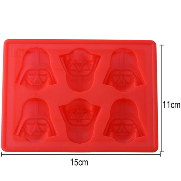 1pcs Fun Star Wars Darth Vader Cocktails Silicone Mold Ice Cube Tray Chocolate Fondant Mould diy 3