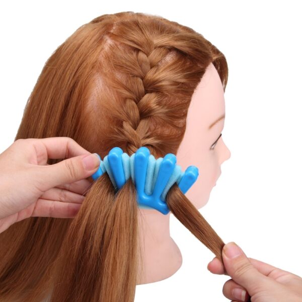 2 Colors Lady French Hair Braiding Tool Weave Sponge Plait Twist Hairstyling Braider DIY Accessories 5