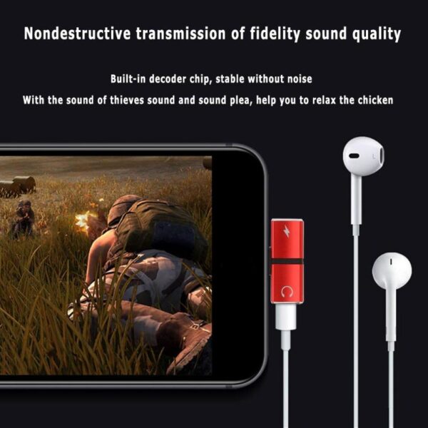 2 u 1 priključak za adapter za punjenje zvuka za iPhone X 7 8 Podrška za pretvarač punjača 11