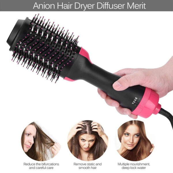 2 in 1 Multifunctional Hair Dryer Volumizer Rotating Hair Brush Roller Rotate Styler Comb Styling Straightening 1 1