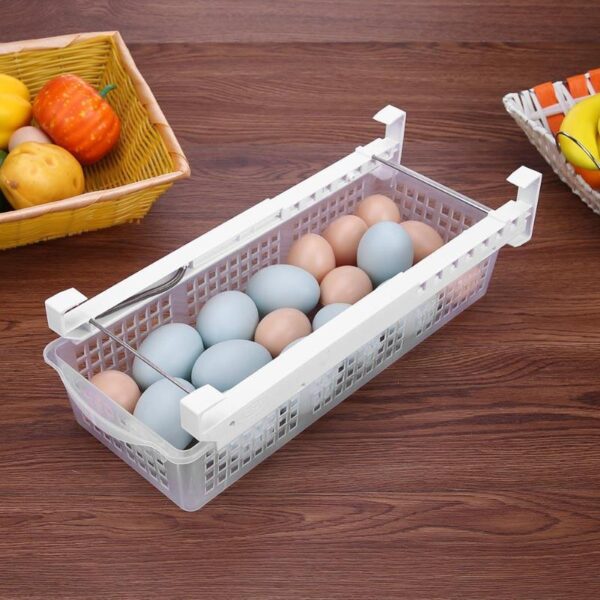 2018 New Fridge Mate Refrigerator Pull Out Bin Home Organizer Drawer Space Saving Organizer Egg Storage 5