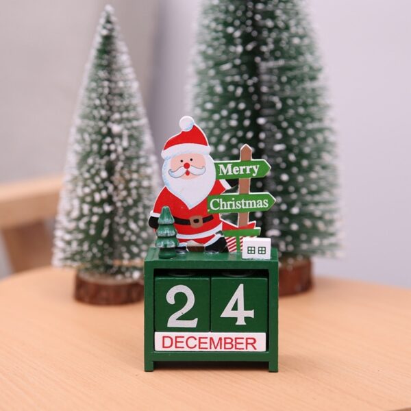 2018 New Wood Advent Calendars Dekorime të Krishtlindjeve për Krishtlindje Ornament për Krishtlindje Krijuese për Fëmijët 1