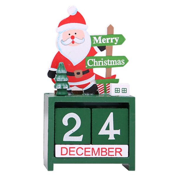 2018 New Wood Christmas Advent Calendars Mapambo ya Krismasi ya Nyumbani Pambo la Xmas Creative Children s Christmas 3