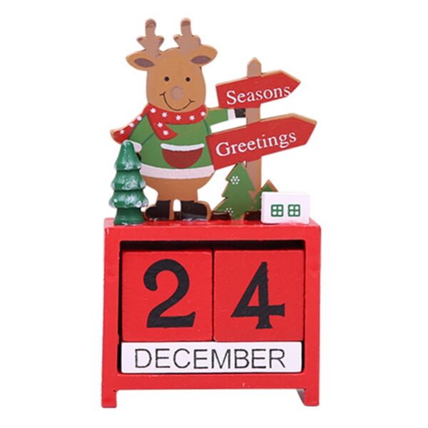 2018 New Wood Christmas Advent Calendars Christmas Decorations for Home Xmas Ornament Creative Children s Christmas 4