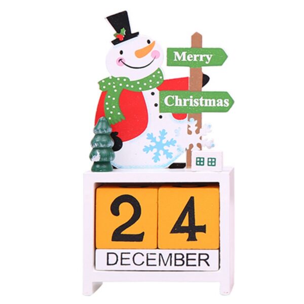 2018 New Wood Christmas Advent Calendars Christmas Decorations for Home Xmas Ornament Creative Children s Christmas 5