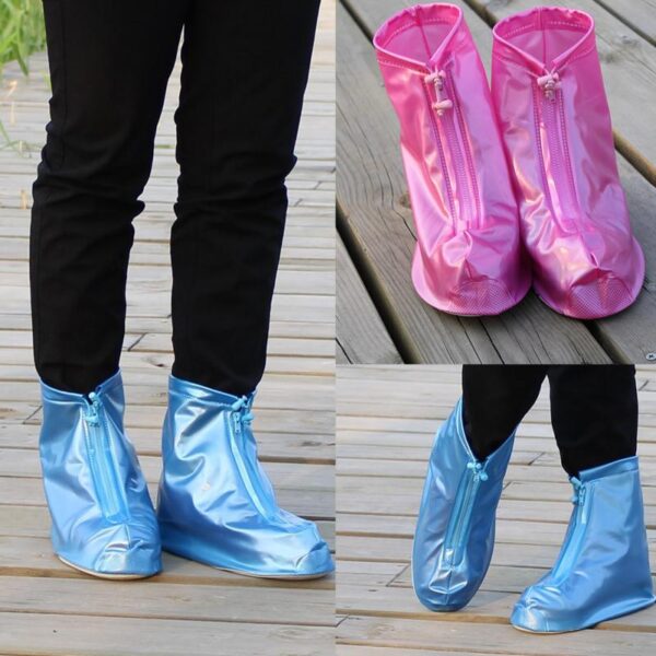 2018 Newest Reusable Unisex Waterproof Protector Shoes Boot Cover Rain Shoe Covers High Top Anti Slip 8
