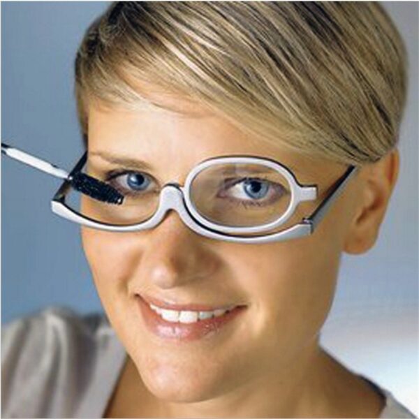 2018 Rotating Magnify Eye Makeup Glasses Reading Glasses Women Cosmetic Presbyopia Eye Eyewear Folding Up Eyewear YJ208