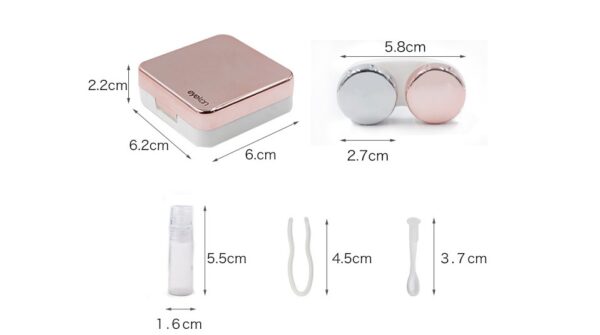 2018 colored Contact Lens Case With Mirror women Colored Contact Lenses box eyes contact lens container 5