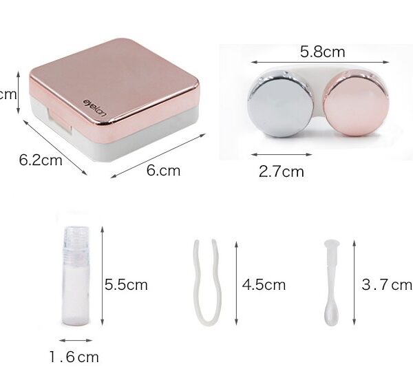 2018 colored Contact Lens Case With Mirror women Colored Contact Lenses box eyes contact lens container 5